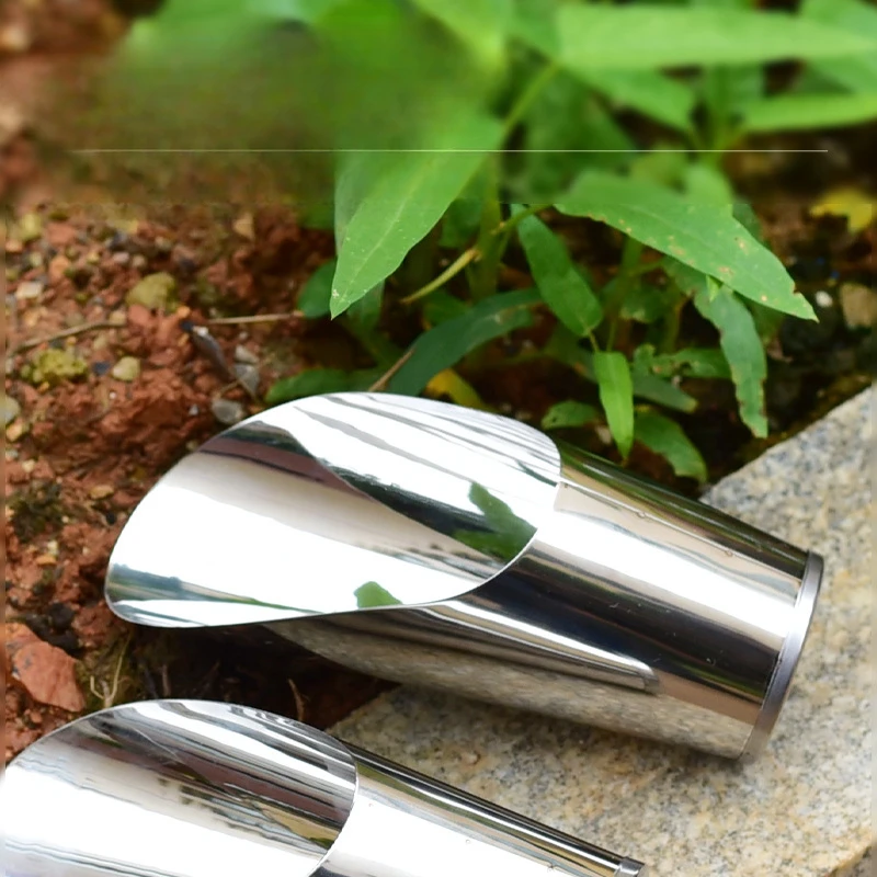 Stainless Steel Bucket Shovel Flower Planting Shovel Fleshy Artifact Stainless Steel Barrel Shovel Stainless Steel Barrel Shovel