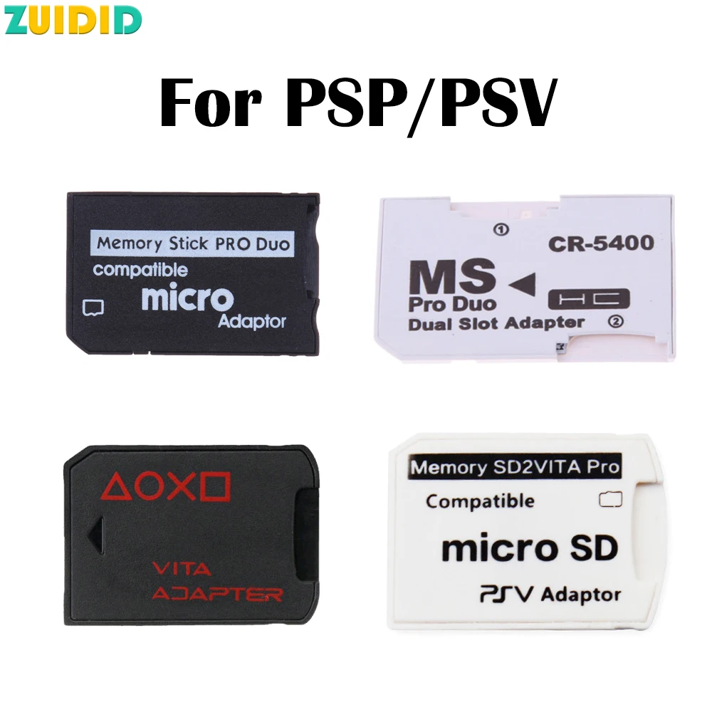 ZUIDID 1PCS Memory Card Adapter Micro SD TF Flash Card to Memory Stick MS Pro Duo For PSP PSV Card Single / Dual 2 Slot Adapter