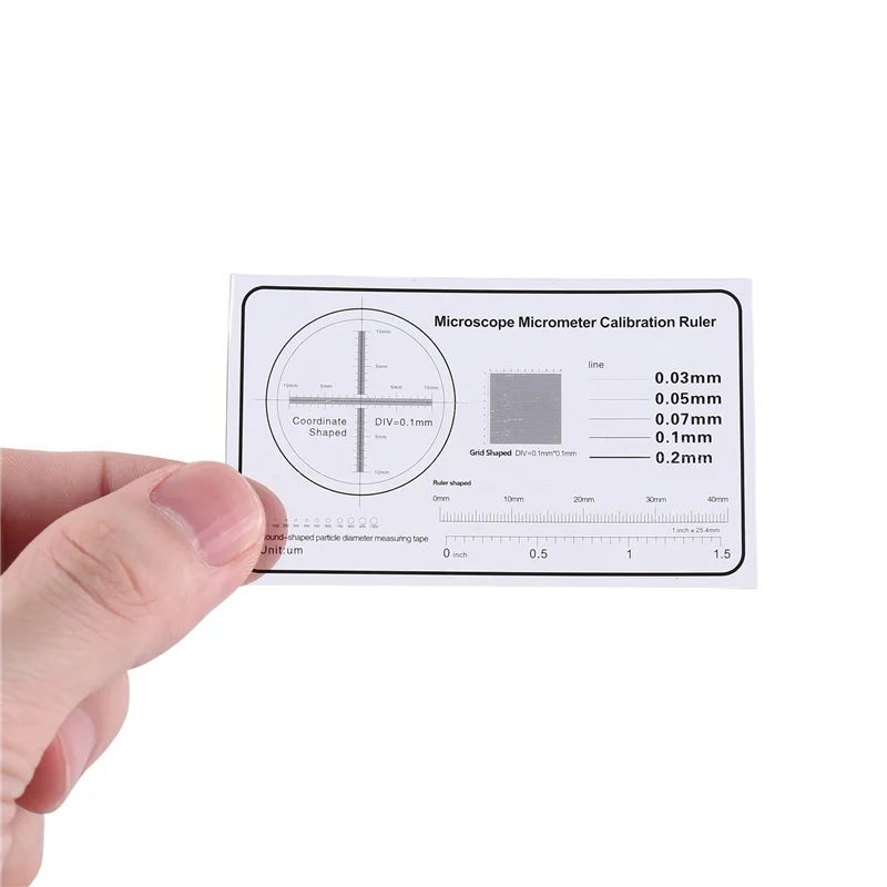

A57M-Microscope Correction Ruler Optical Micrometer Correction Sheet Precision Instrument Detection Film Calibration Plate