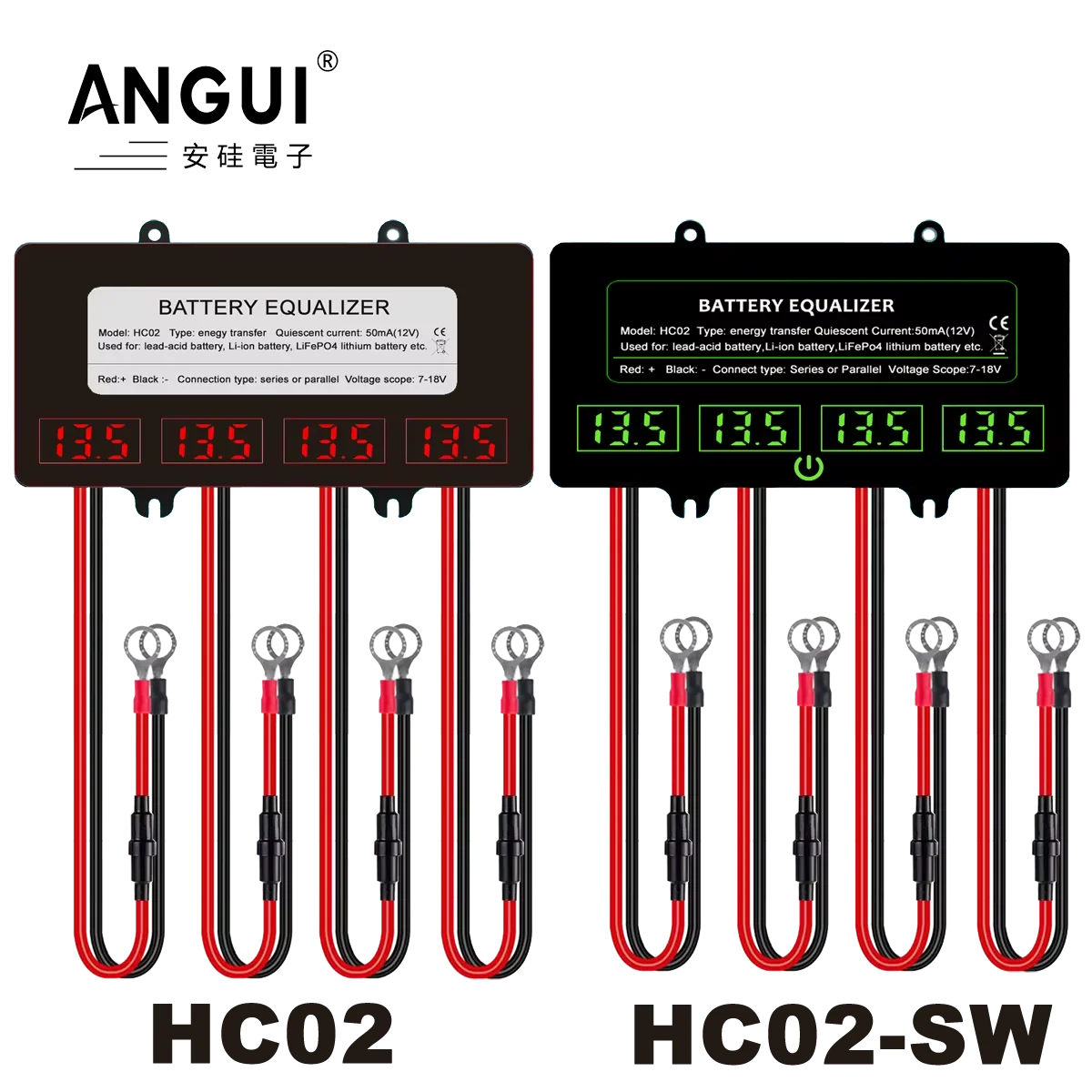 

ANGUI 12/24/36/48 В HC02 сенсорный переключатель батареи балансир напряжения 10A эквалайзер батареи активный свинцово-кислотный контроллер батареи