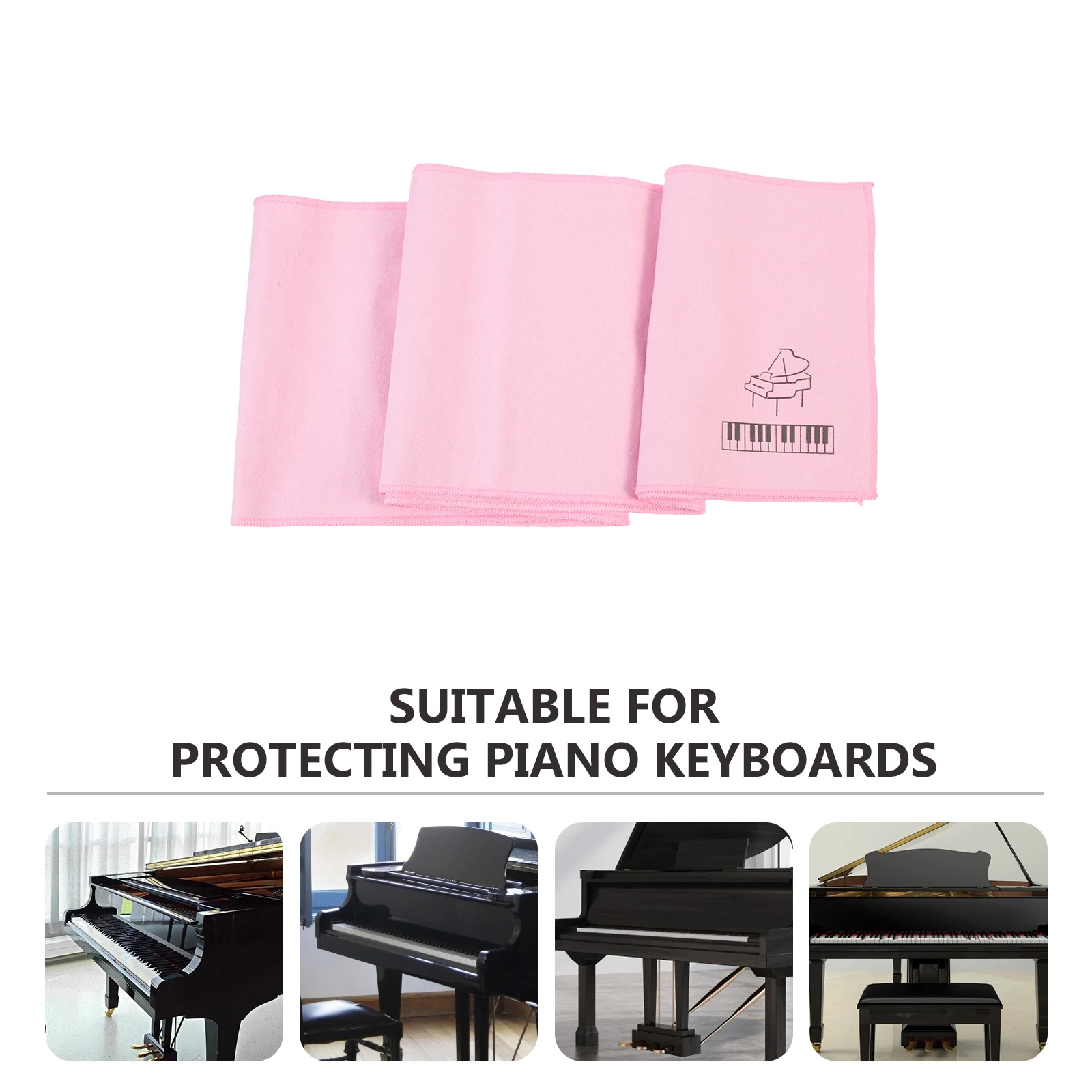 

Creative Piano Keyboard Cover Cloth Foldable Water-Absorbent Dust-Proof Washable Light Weight Easy Storage Polyester for Family