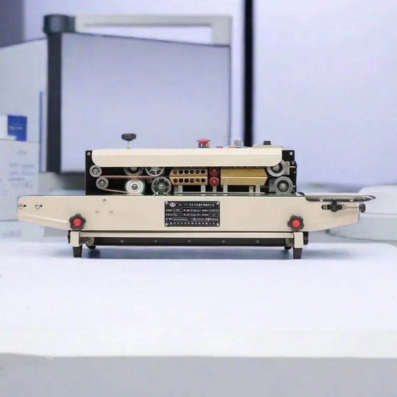 

FR-770 Continuous Bag Band Sealer Machine Horizontal Continuous Aluminium Electric Heat Sealing Machine