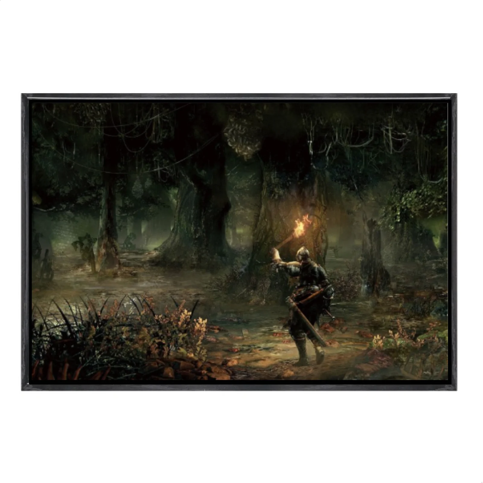 

Японская манга, многоразмерный холст, постер в двойной рамке, настенное искусство, темные души, домашний декор для гостиной, спальни