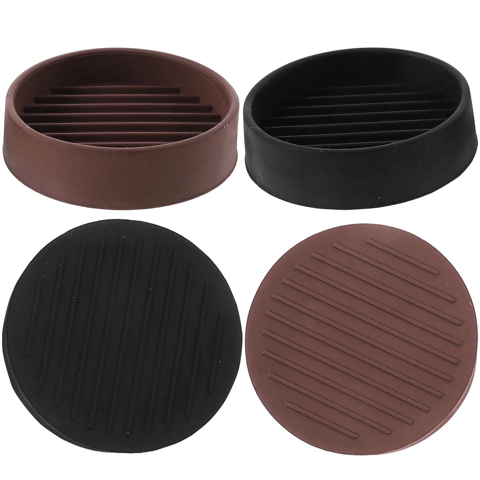 4 Pcs Furniture Caster Cups Wooden Floor Foot Pads Leg Cushions Multi-function Coasters Household Rubber Compact