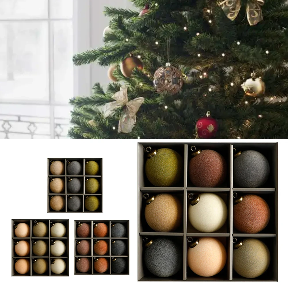 White Christmas Ball Set Beautiful Flocked Decorations Christmas Decoration Flocked Ball Pendants Soft Texture Balls