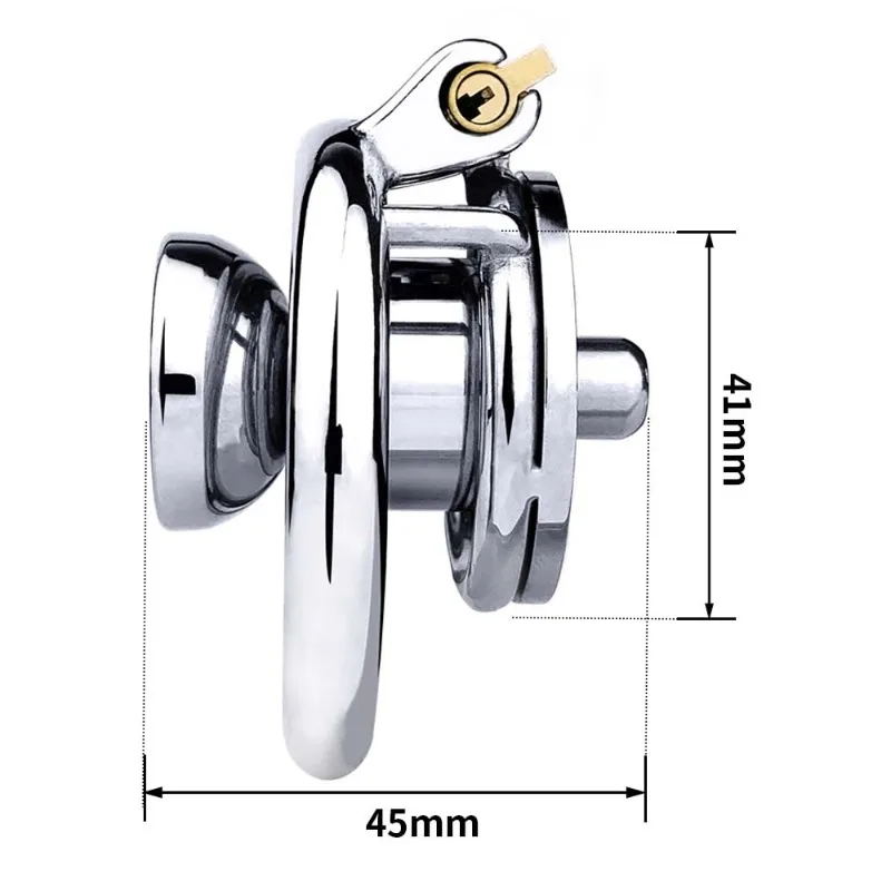 Colored Clitoral Head with Flat Stainless Steel Chastity Lock, Male Wearing Sex Products, Male Dressing Female False Vagina view 4