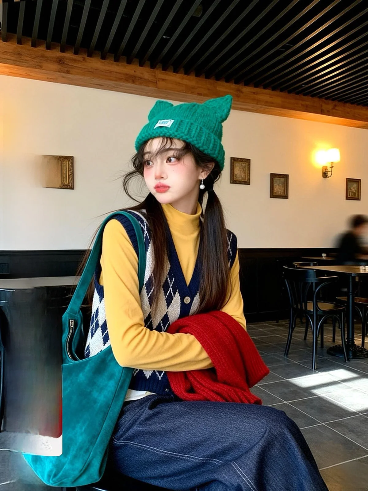 

Casual IUUI·LE Women's Open Cardigan Spring 2026 New Sle Versatile Layering Retro Blue Khaki Sweater Long Sve Regular Fit