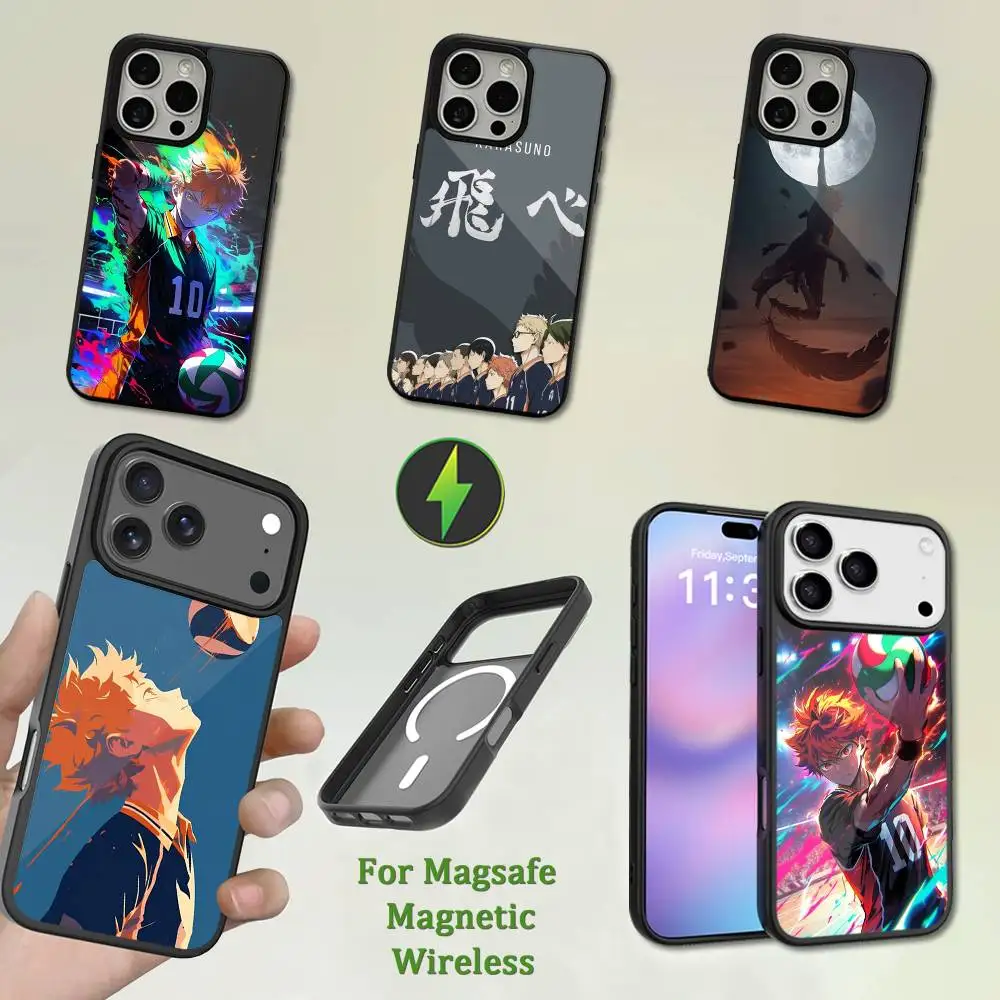 حافظة هاتف رائعة H-Haikyuus K-Karasuno لهاتف iPhone 13,12,11,16,15,17,14,Pro,Max,Plus,Mini,Magsafe,شحن لاسلكي مغناطيسي #1