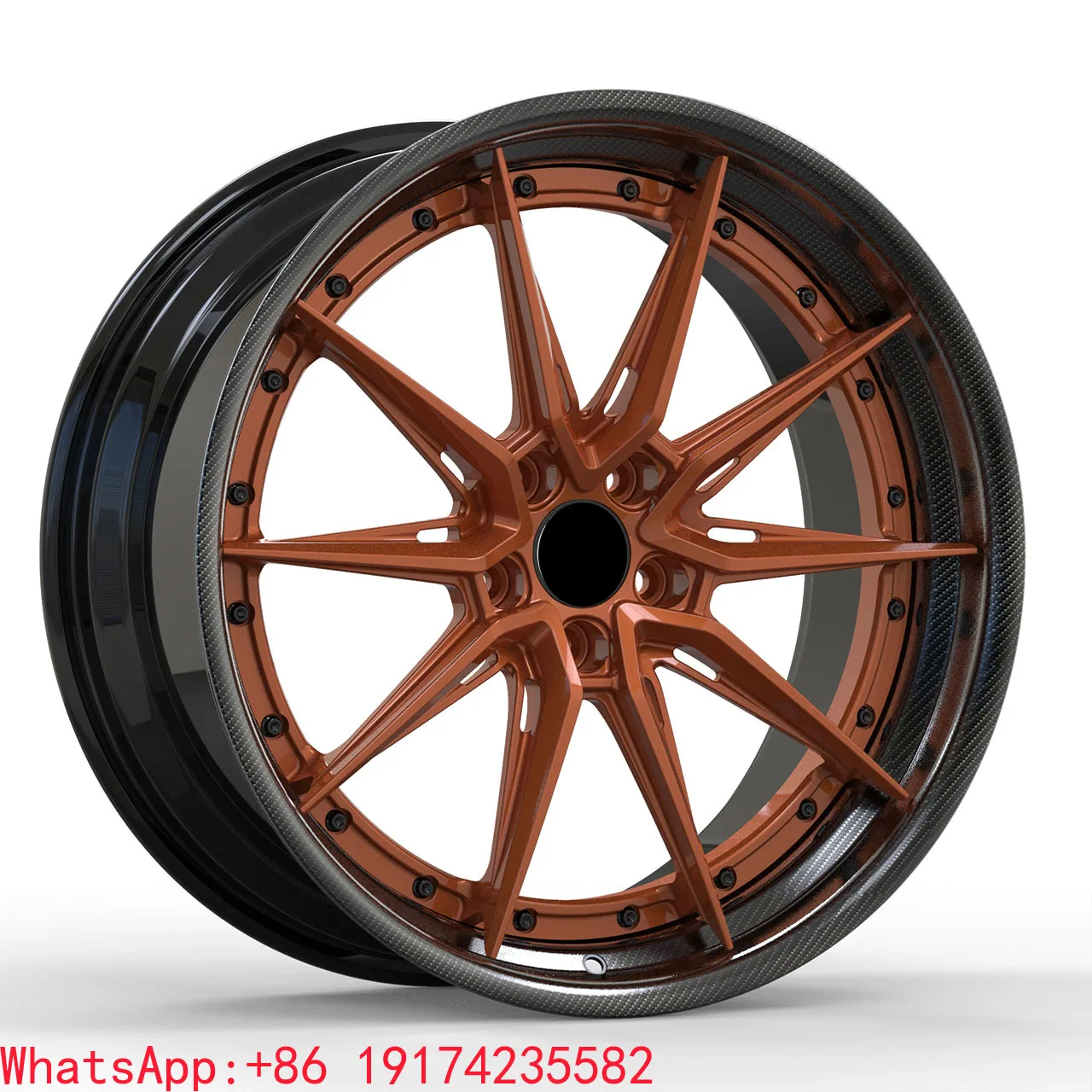 

High Quality 5X100 5X112 5X120 18-23 Inch Factory Custom Double Color Racing Car Alloy Forged Wheels 2-Piece Wheel