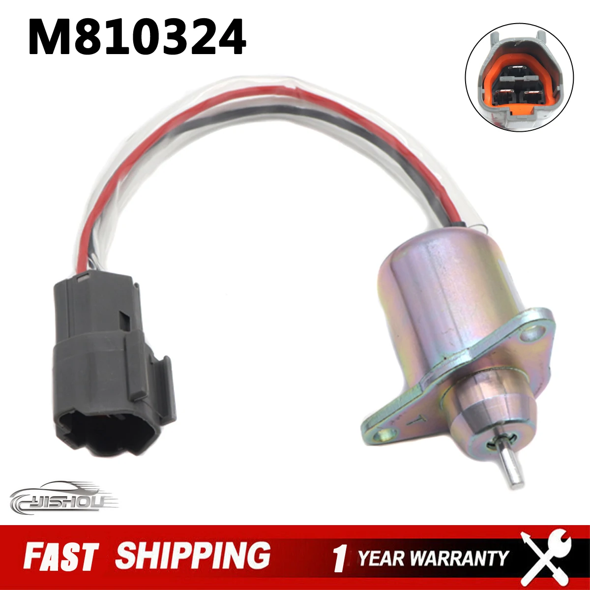 Car Fuel Shut Off Solenoid For John Deere tractor For Yanmar M810324 M808284 119233-77932 119653-77950