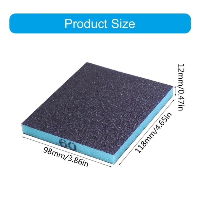 Pacote 6 esponjas lixamento densidade densidade Block Set para acabamento metal