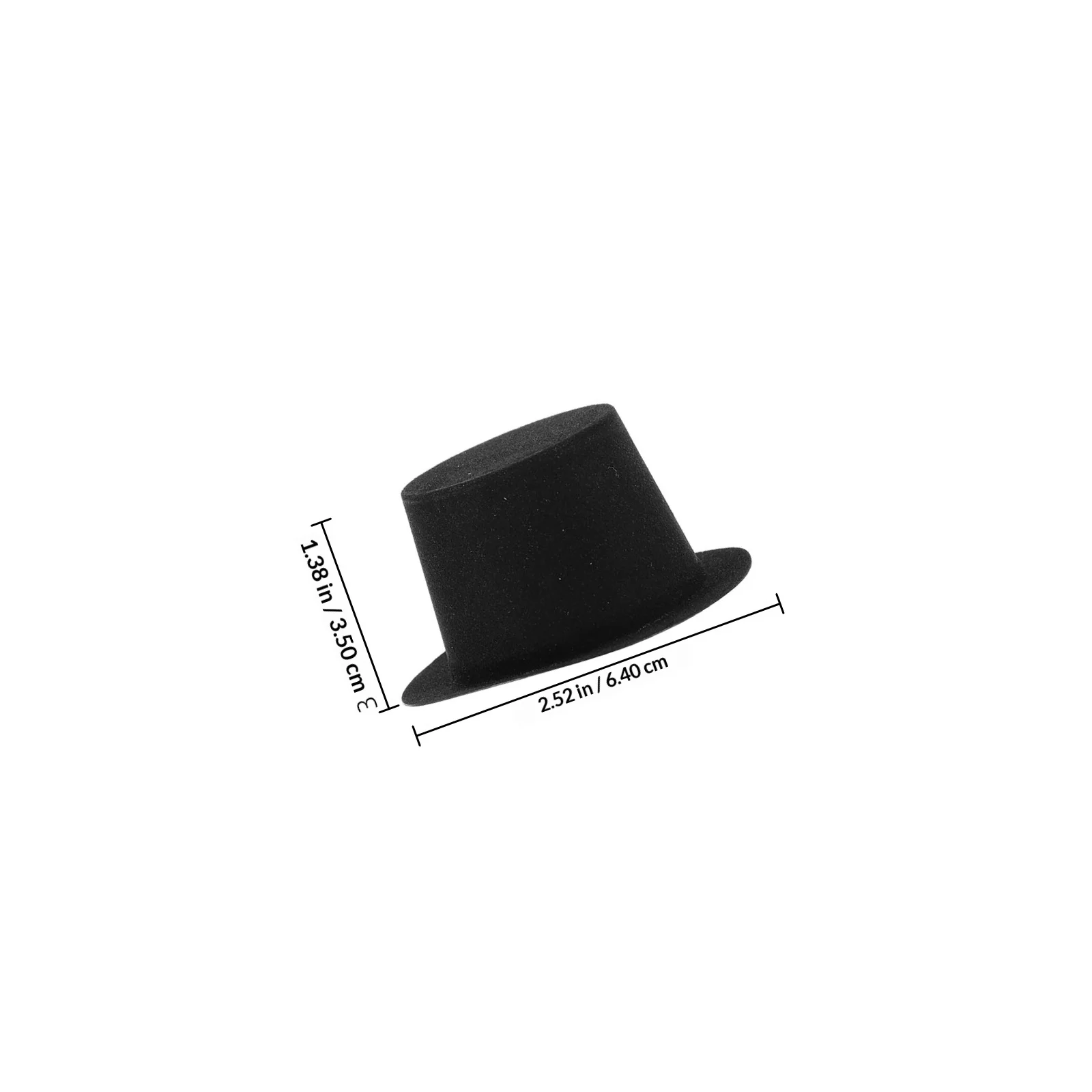 10Pcs Mini Black Top Hat Christmas Craft Kit DIY Festive Decorations Holiday Party Favors Home Desk Bookshelf Charm Ornaments