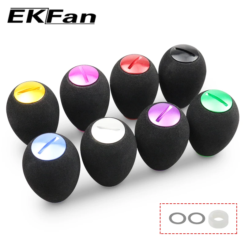 EKFan-낚시 릴 핸들 손잡이, EVA 및 금속 낚시 미끼 캐스팅 스피닝 릴 핸들 액세서리 낚시 태클 도구, 1 개