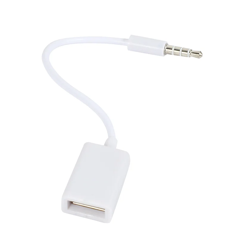 

2025 New-4Pcs 3.5Mm Male AUX Audio Plug Jack To USB 2.0 Female Converter Cable Cord Car MP3