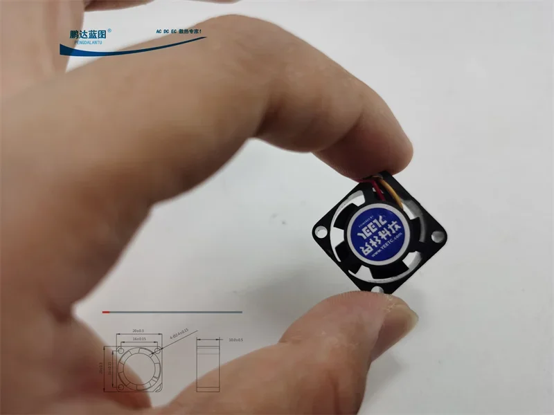 pa & Original Mute 2010 Three-Wire Speed Measuring 5v0.04a DC Brushless 2cm Miniature Cooling Fan20*20*10MM