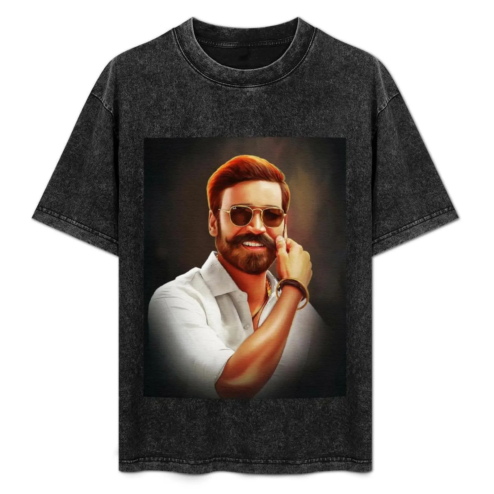 

Футболка с изображением актера Дхануша, мягкая, легкая, хлопковая футболка