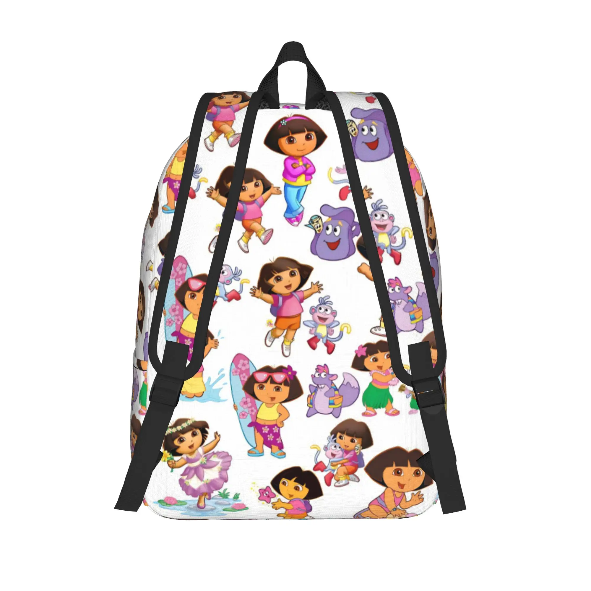 D-Doras Friends Boots Monkey Teenage Backpack Outdoor School Hiking Travel Explorer Cartoon Daypack Men Women Laptop Canvas Bags