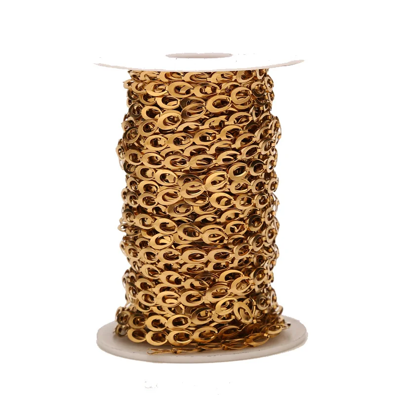 

3 метра из нержавеющей стали 5 мм полые овальной формы звенья цепи для DIY ожерелье браслет принадлежности для изготовления ювелирных изделий деко детали фурнитура