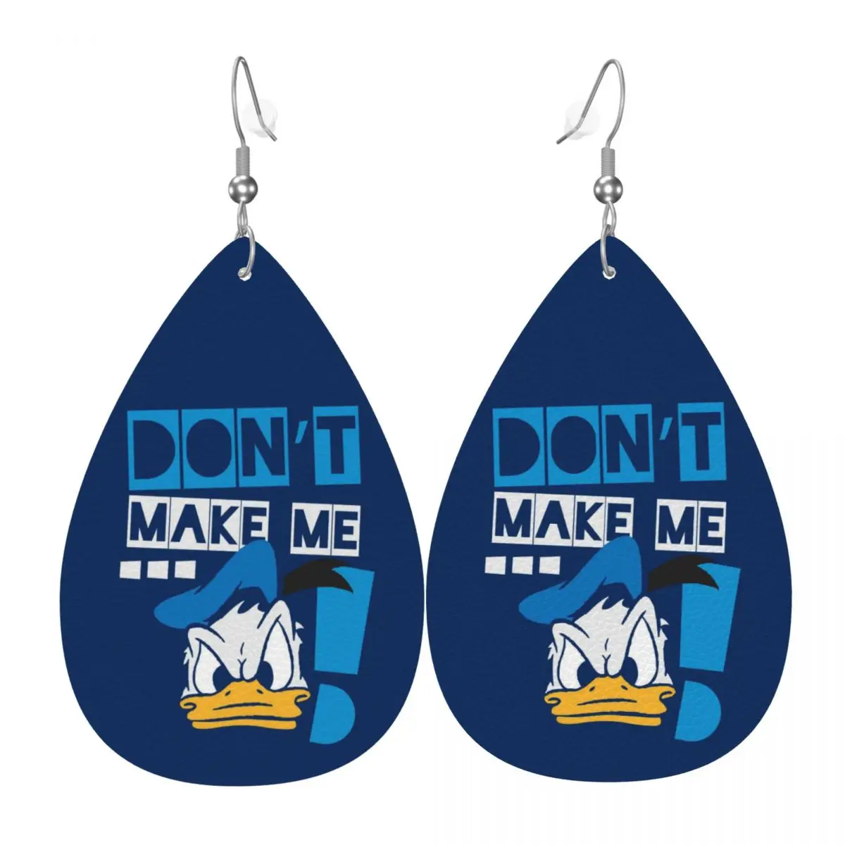 

Кожаные серьги-подвески с Дональдом Даком для женщин, модные, забавные, мультяшные, на День святого Валентина