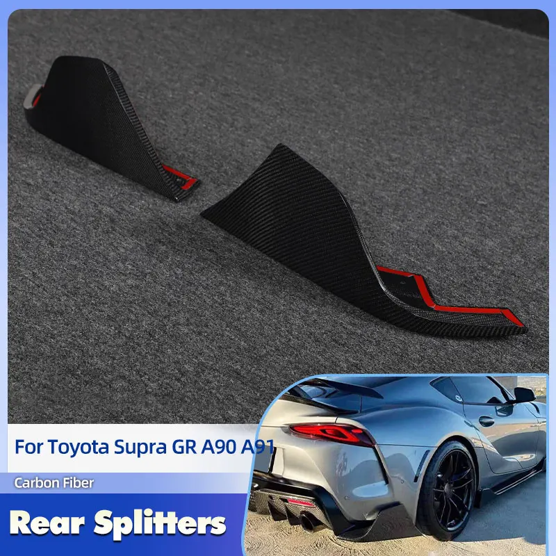 

Car Rear Bumper Splitters Full Carbon Fiber for Toyota Supra GR A90 A91 MK5 2020-2025 Racing Rear Splitters Lip Flaps Body Kits