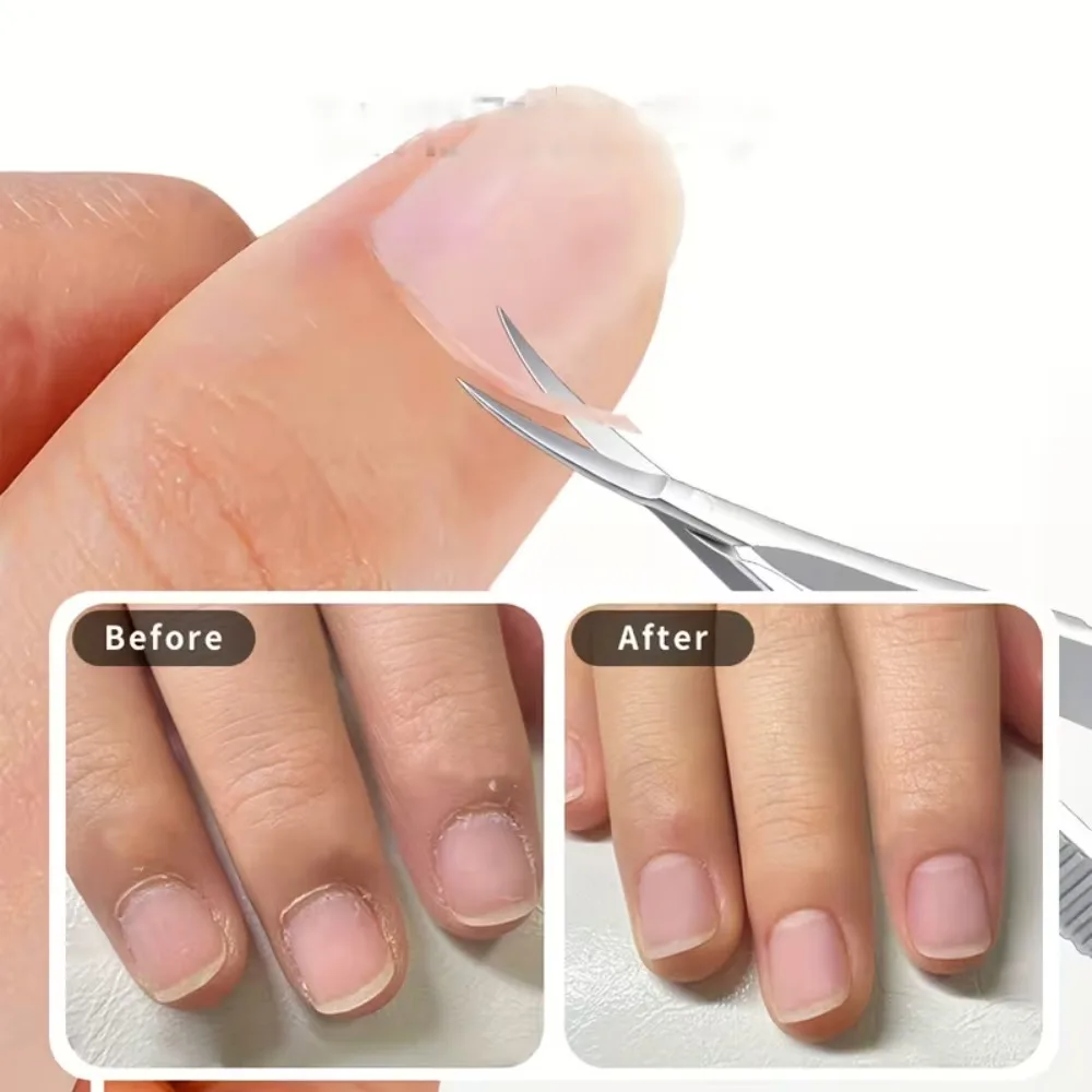 Gerade Manikürescheren aus Edelstahl, Nagelhautzange, Hornhautentferner, Augenbrauenschere, Schönheitswerkzeuge – Detail 3