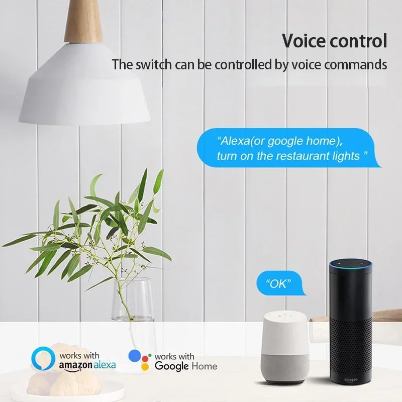 Tuya Zigbee 3.0 Smart Switch 3Gang No Neutral Wire Support 2 Way Control APP DIY Timing Breaker Works With Alexa Google Home