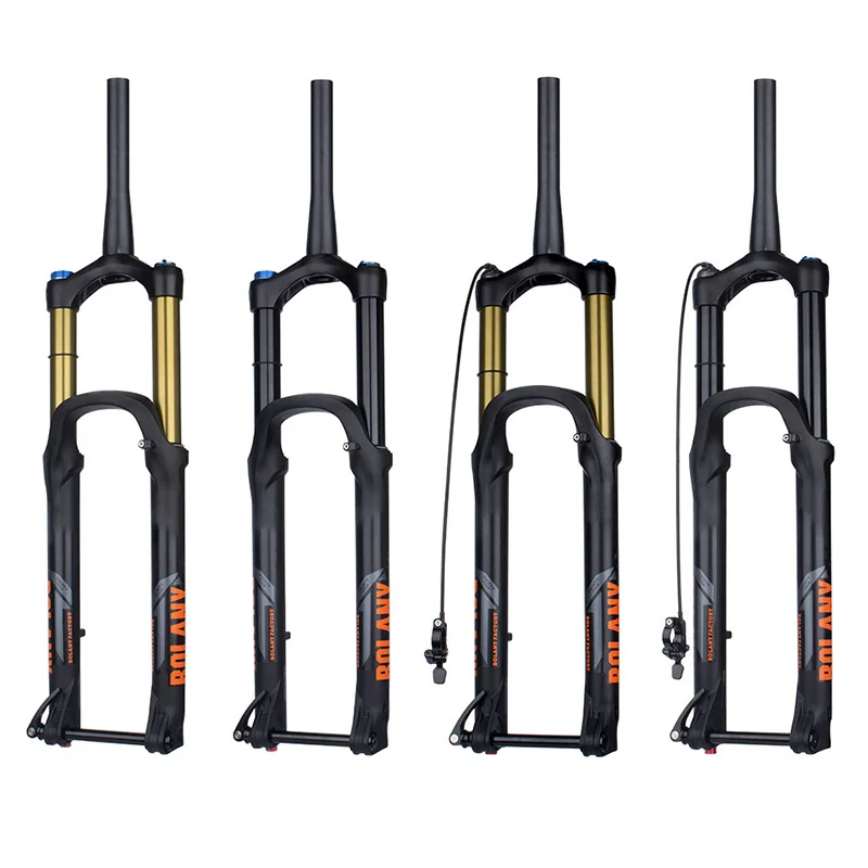 *for27.5/29 Inch Mountain Bike Front Fork with Air Spring Rebound Adjustment Disc Brake Forged Aluminum Crown 120mm Travel