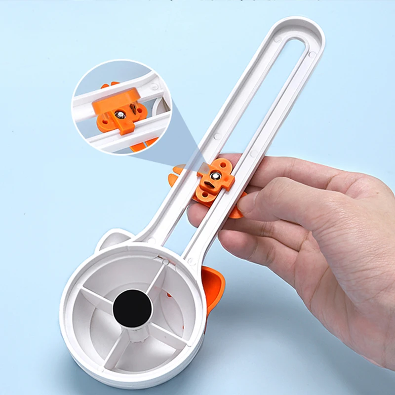 قاطعة دائرية 360 درجة، قاطعة ورق قابلة للتعديل مع مقياس قياس - أداة مكتبية يدوية، لقطع دائري دقيق