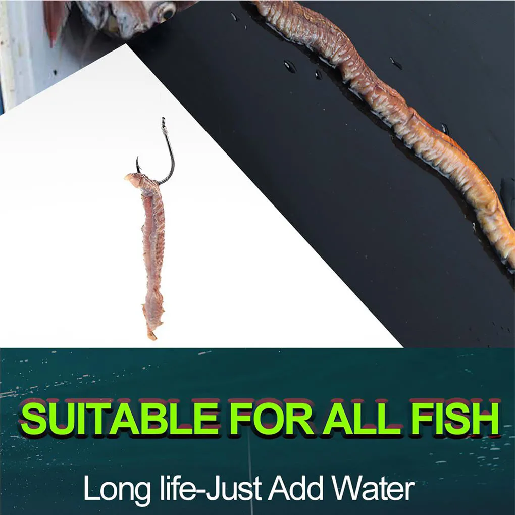 1 Bag Dry Sandworms Fishing Lure Eco-friendly Attractive Dried Worms Seductive Food for Aquatic Animals Enticement Usage