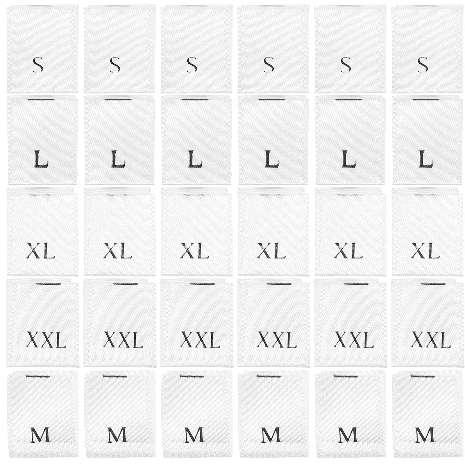 

500Pcs Clothing Size Labels Fabric Tags Small Sew-in Size Labels for Kids Sweaters T-Shirts Coats Sewing Clothing Tag