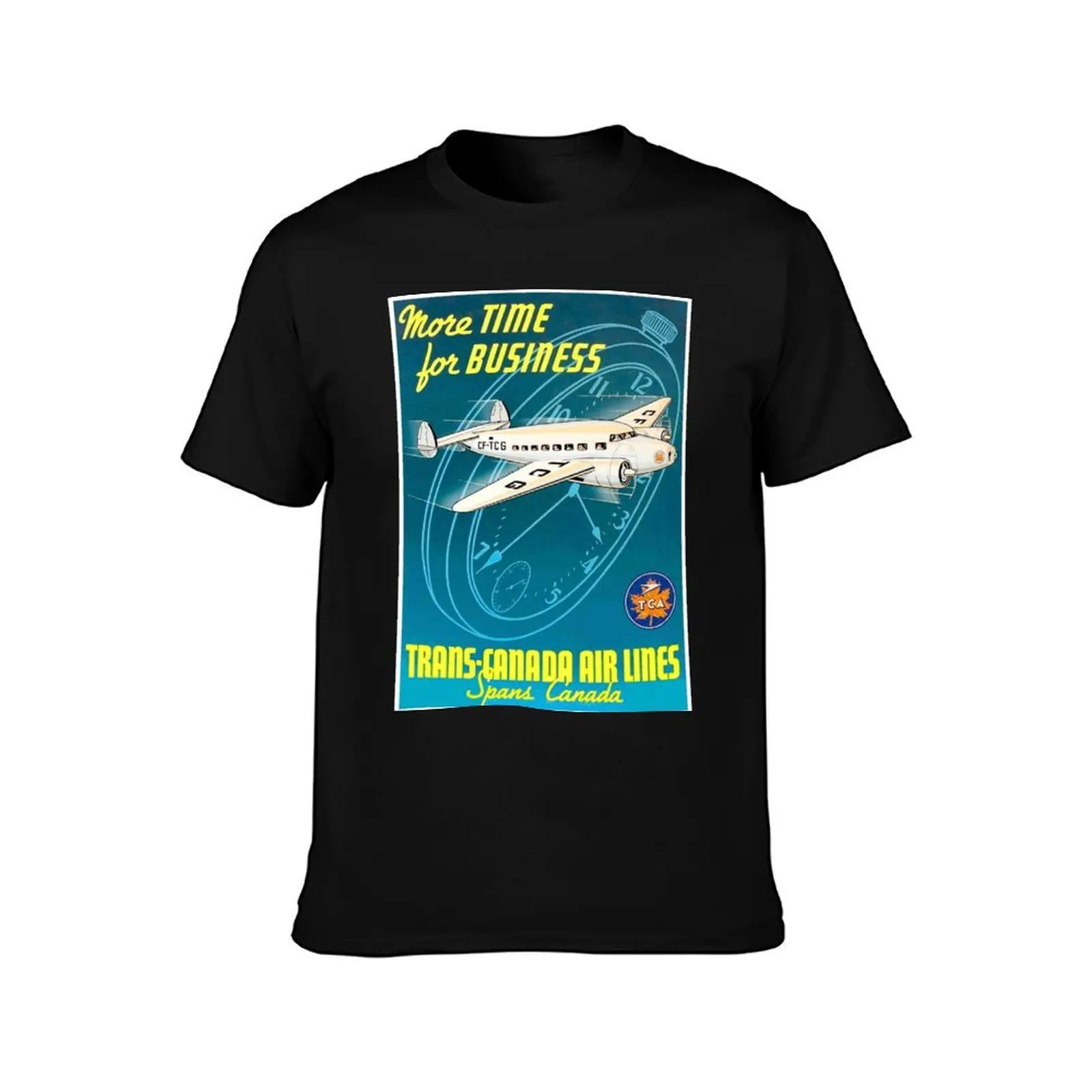 TRANS-CANADA AIR LINES : Vintage Travel Advertising Print T-Shirt, Summer Casual Cotton Tee, Oversized Streetwear Tops