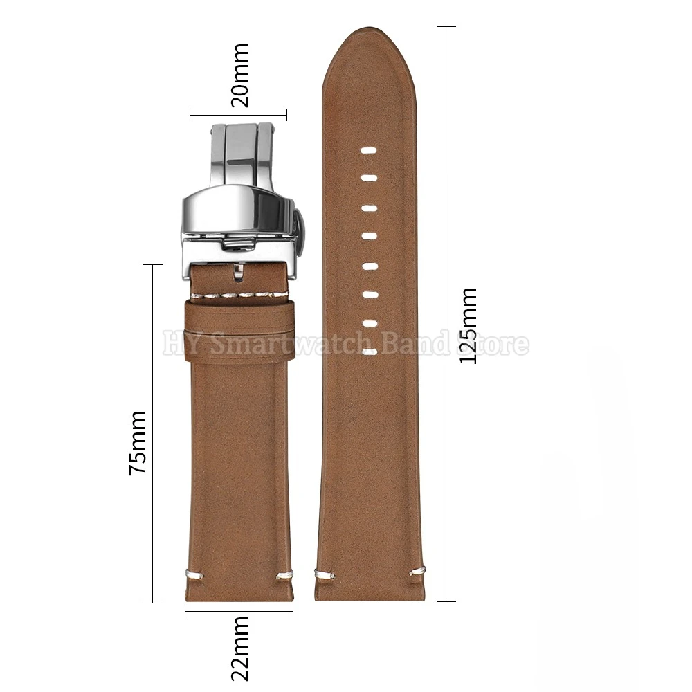 20mm 22mm レザー時計ストラップ ロレックス オメガ用 リストバンド交換 メンズ レディース ブレスレット セイコー レトロ ブラッシュドウォッチバンド