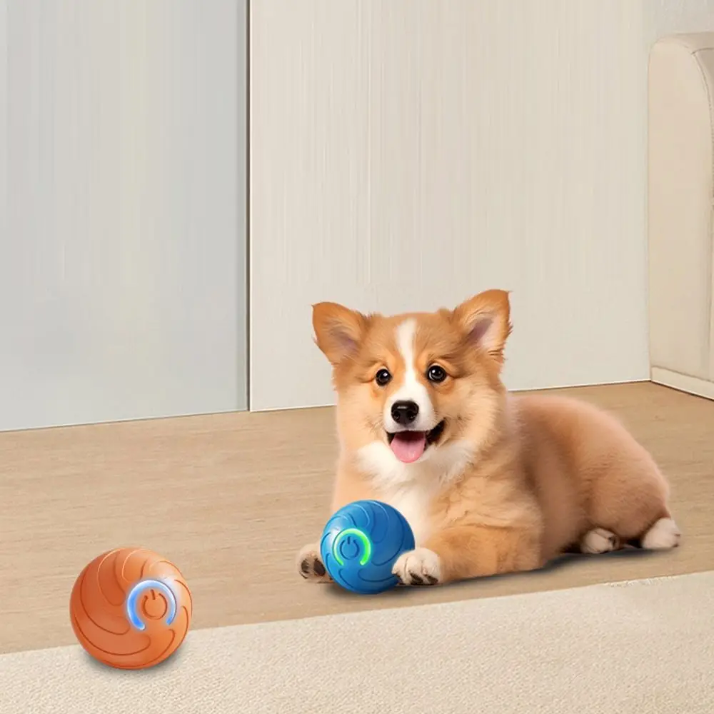 Automatic Smart Cat Toy Fast Rolling USB Rechargeable Dog Cat Training Ball Indoor Playing Self Moving Balls Toy Pet Supplies