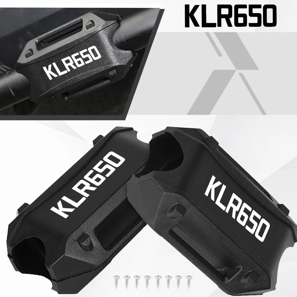 For KAWASAKI KLR650 KLR 650 2008-2019 2020 2022 2023 21 Motorcycle Bumper Engine Guard Protector Block 25mm Crash Bar Decorative