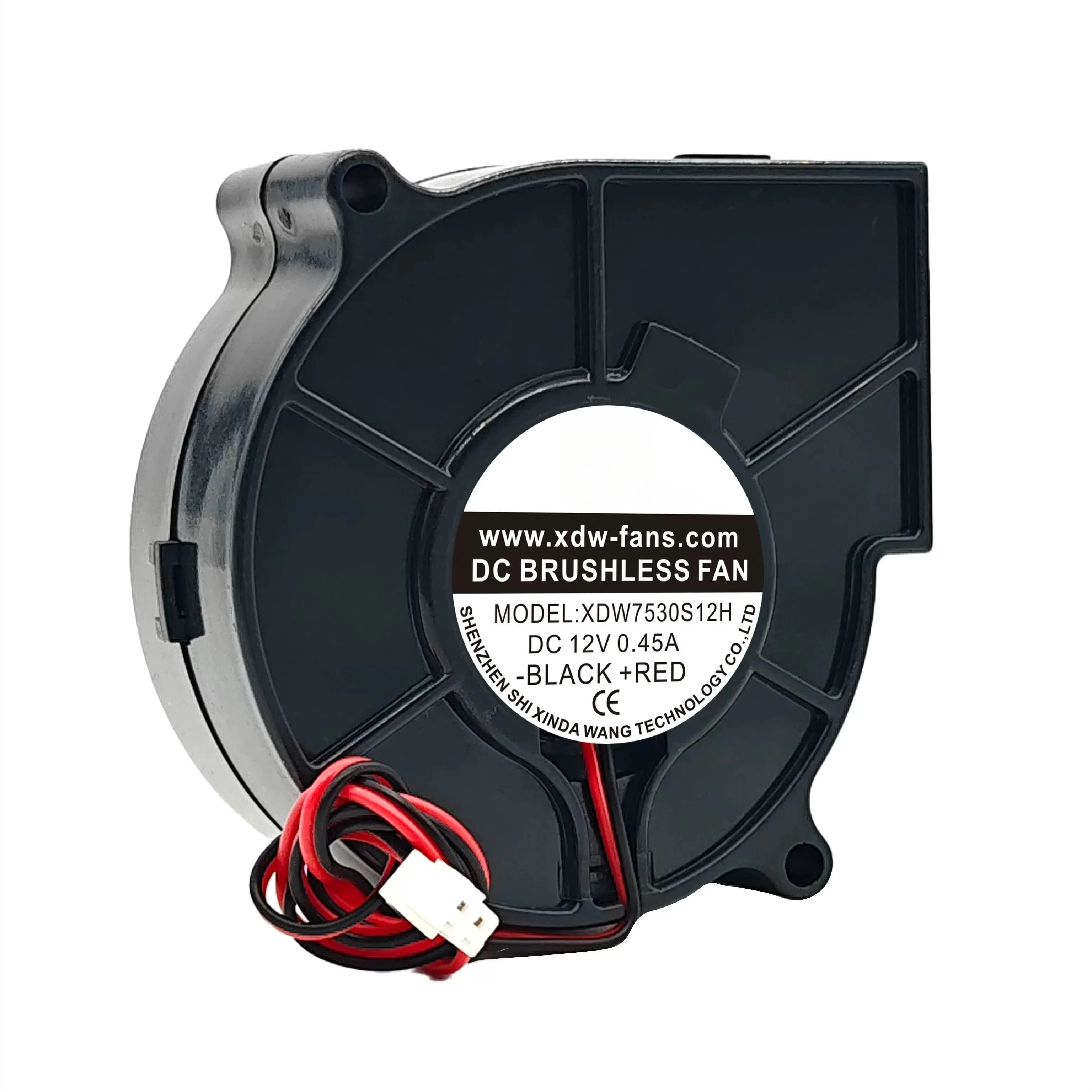 XDW7530S12H 7530 12V 0.45A DC Turbo Blower Fan 75x75x30mm Cooling Fan For Baby Bottle Disinfector Turbo Cooling Fan