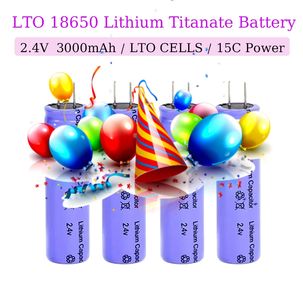 

Newest 2.4V 3000mAh LTO 18650 Lithium Titanate Battery Cell