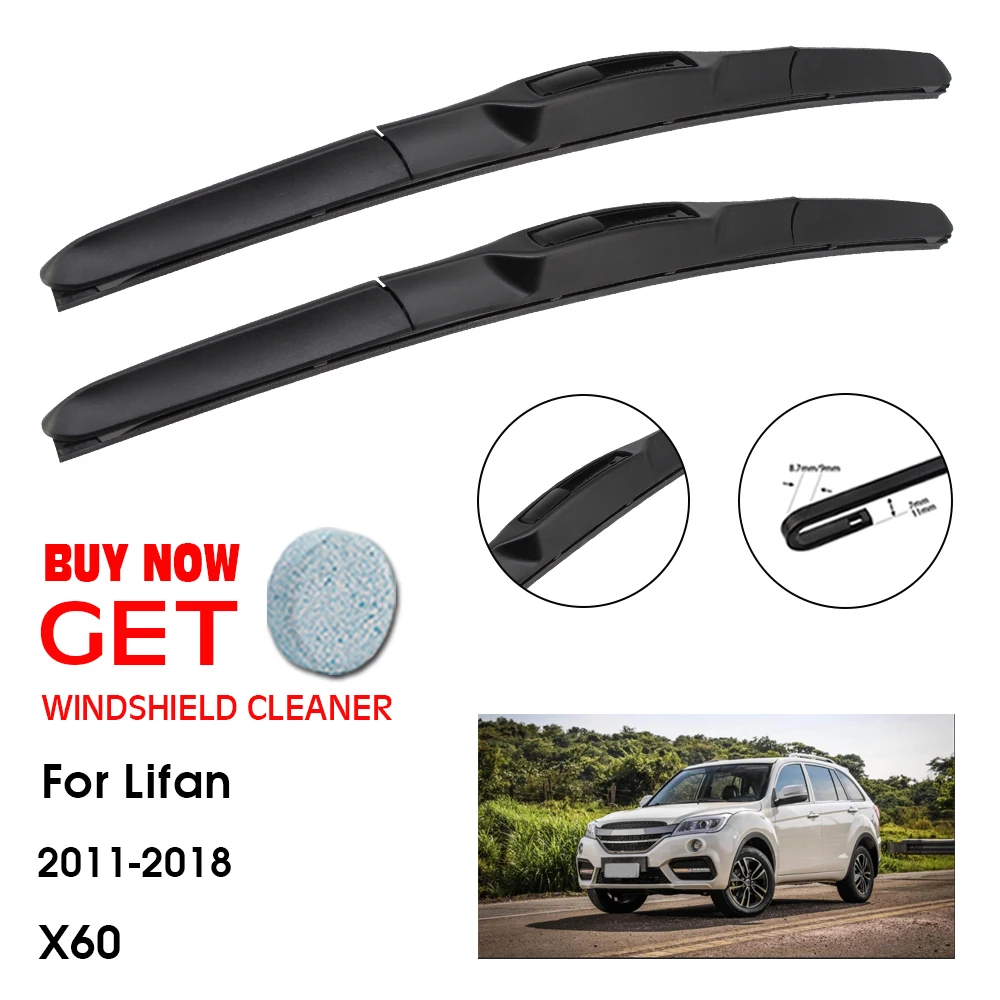 

Car Wiper Blade For Lifan X60 26"+18" 2011-2018 Front Window Washer Windscreen Windshield Wipers Blades Accessories