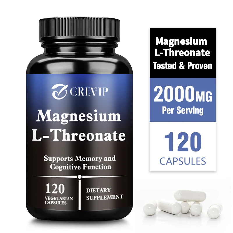 Magnesium L-Threonate Supplement – Promote Brain Health, Enhance Memory, Concentration, and Increase Nerve Energy