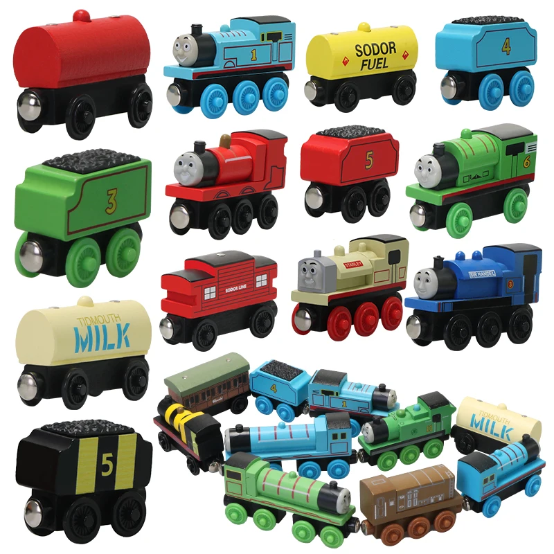 Thomas and Friends Wooden Pocket Toy Train Model Toy Molley Gold Diesel Lady Toby Rail Train Toys for Boy Children Birthday Gift