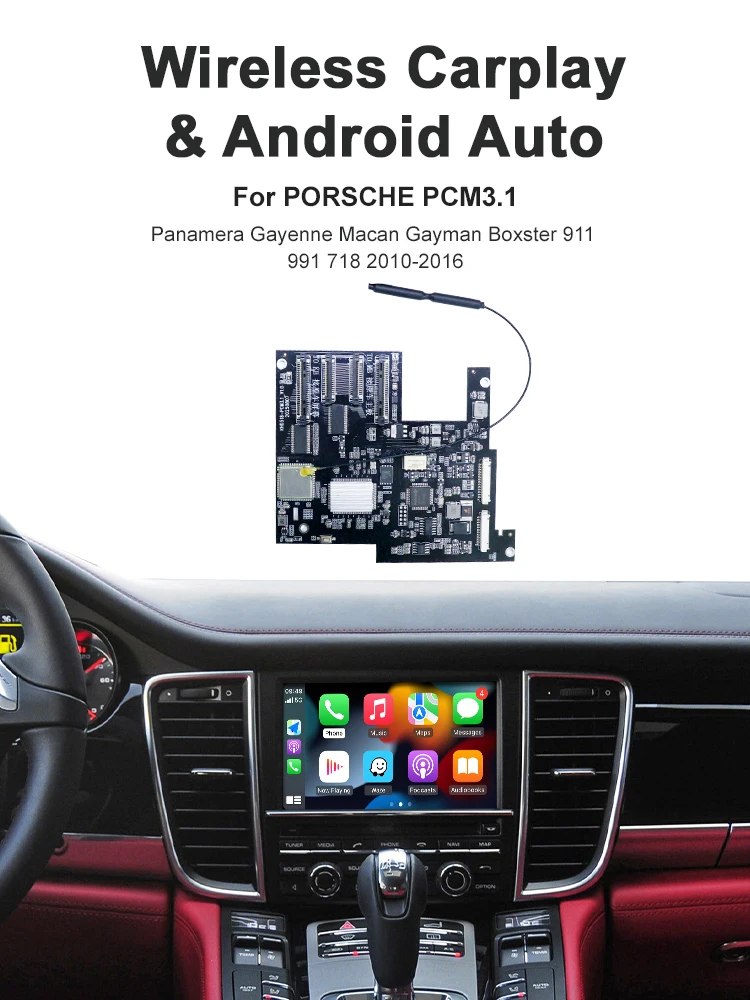 NEUES drahtloses CarPlay und Android Auto für Porsche Panamera Cayenne Macan Cayma 911 918 PCM 3.1 AutoLink AirPlay Autospiel