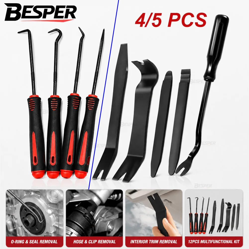 Kit de herramientas de extracción de embellecedor de Panel de Clip de puerta automática, removedor de junta tórica de sello de aceite para otros modelos de vehículos Toyota