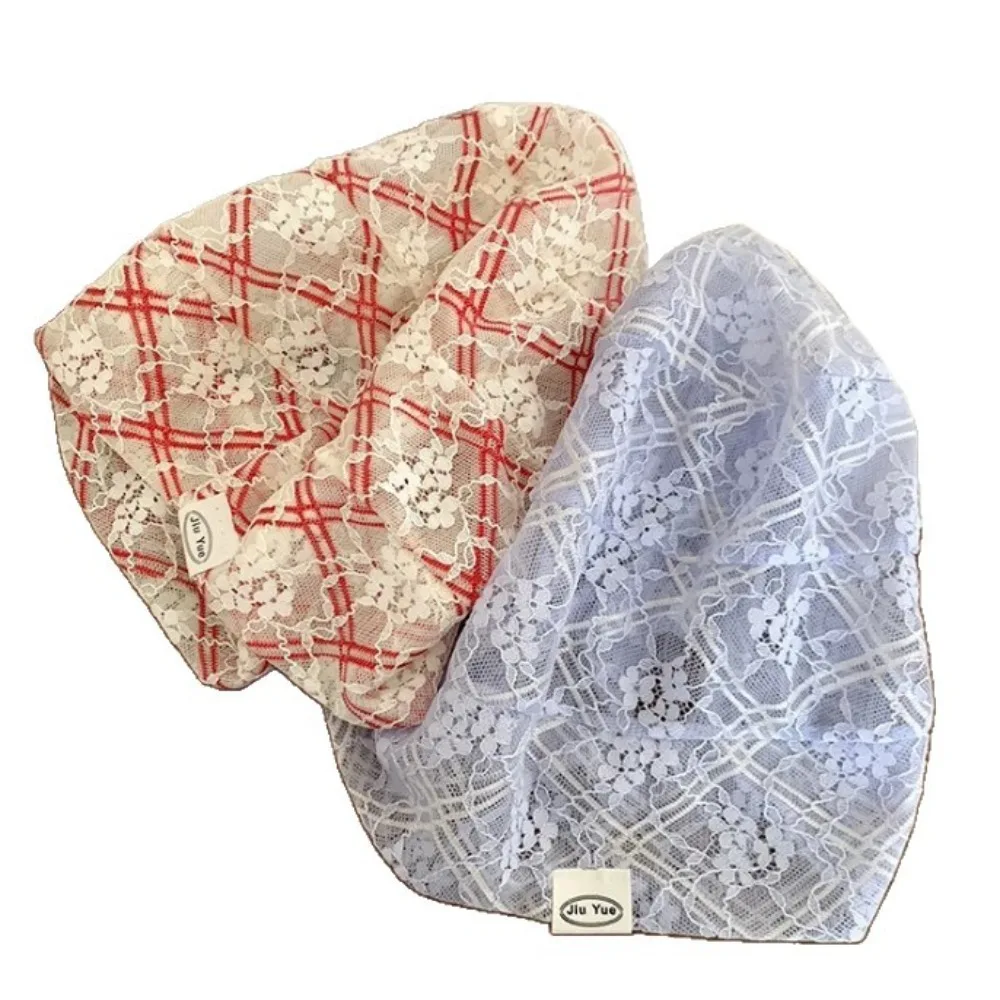 

Универсальный кружевной пуловер Y2K, полые шляпы в корейском стиле, дышащие шапочки, летняя кепка