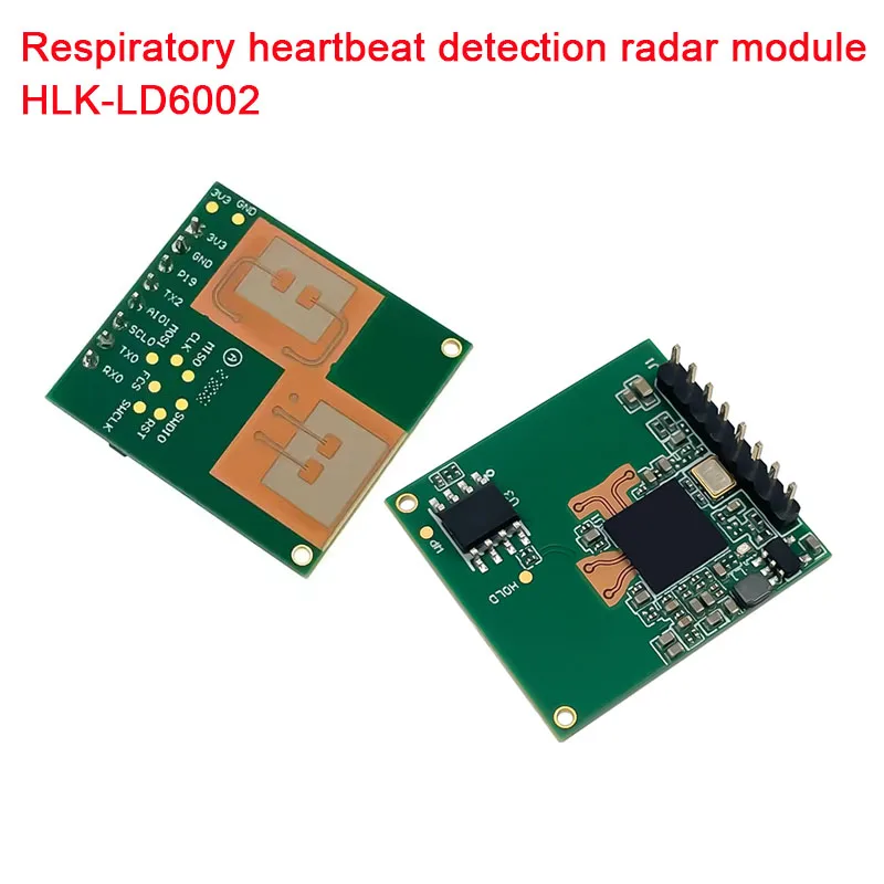 New 60GHz HLK-LD6002 FMCW radar module human respiratory alarm heart rate detection 2T2R PCB 1MB flash HLK-LD600B HLK-LD6002C