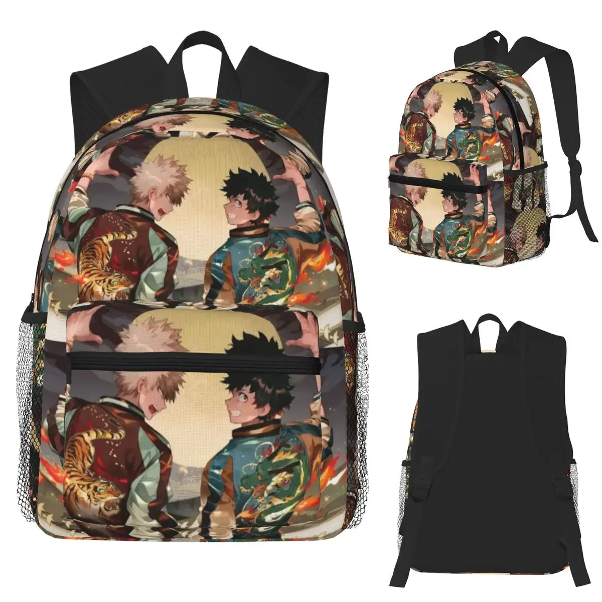 

My Hero Academia Deku All Might Студенческий рюкзак Школьная сумка Походный дорожный рюкзак для мальчиков и девочек Модная сумка для книг Сумки на плечо