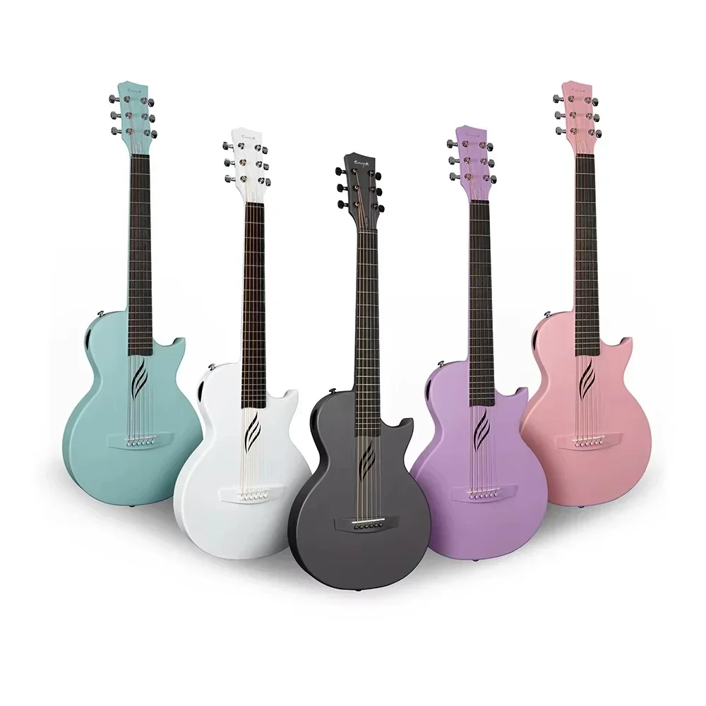 

Acoustic Guitar Carbon Fiber One Body 35 Inches guitarras Travel with Beginner Kit Include Gig Bag and Strap