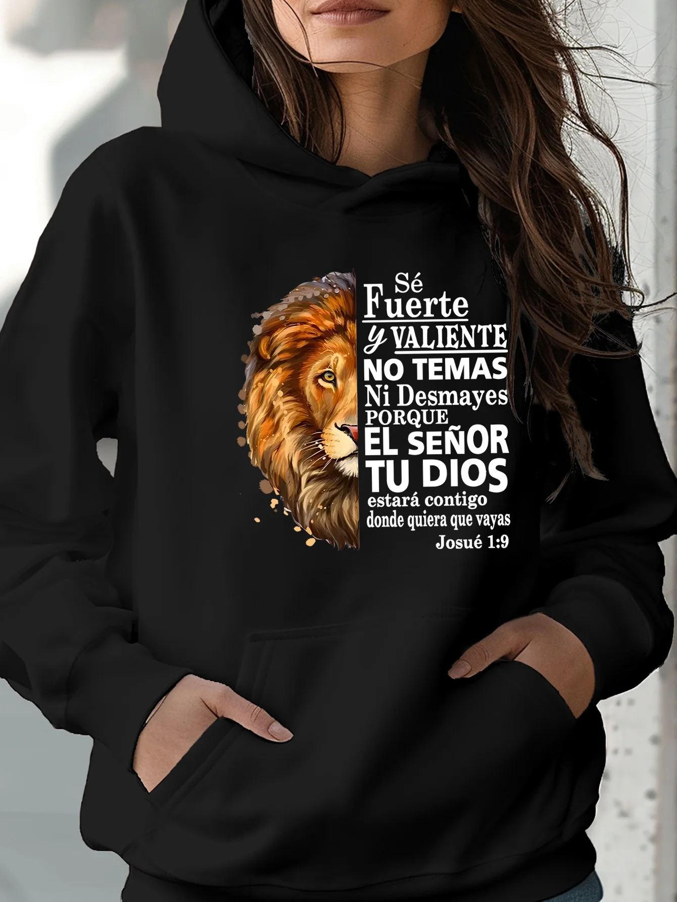 

Women's Inspirational Lion Print Hoodie Sweatshirt Long Sleeve Sweatshirt Pullover Tops Streetwear High Quality Autumn Clothing
