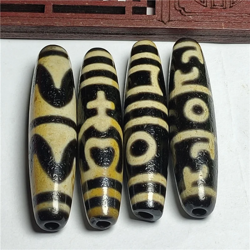 Tibetan-Style Weathering Agate One-Glance Mountain Tiger Teeth Aquarius Lotus Master World Tibet Beads Old Pulp Horseshoe Patter