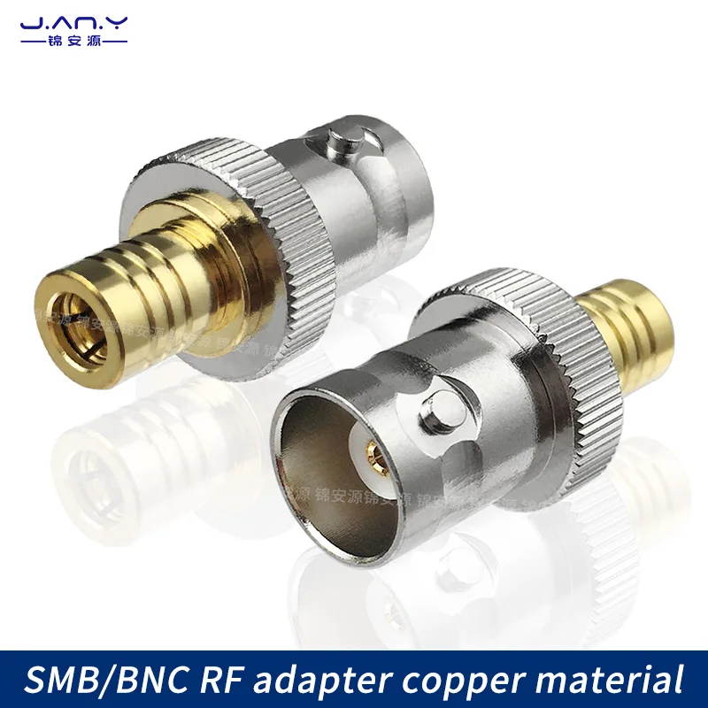 

Copper gold plated BNC female SMB female adapter RF coaxial signal connector oscilloscope antenna test head Q9 rotating SMB male