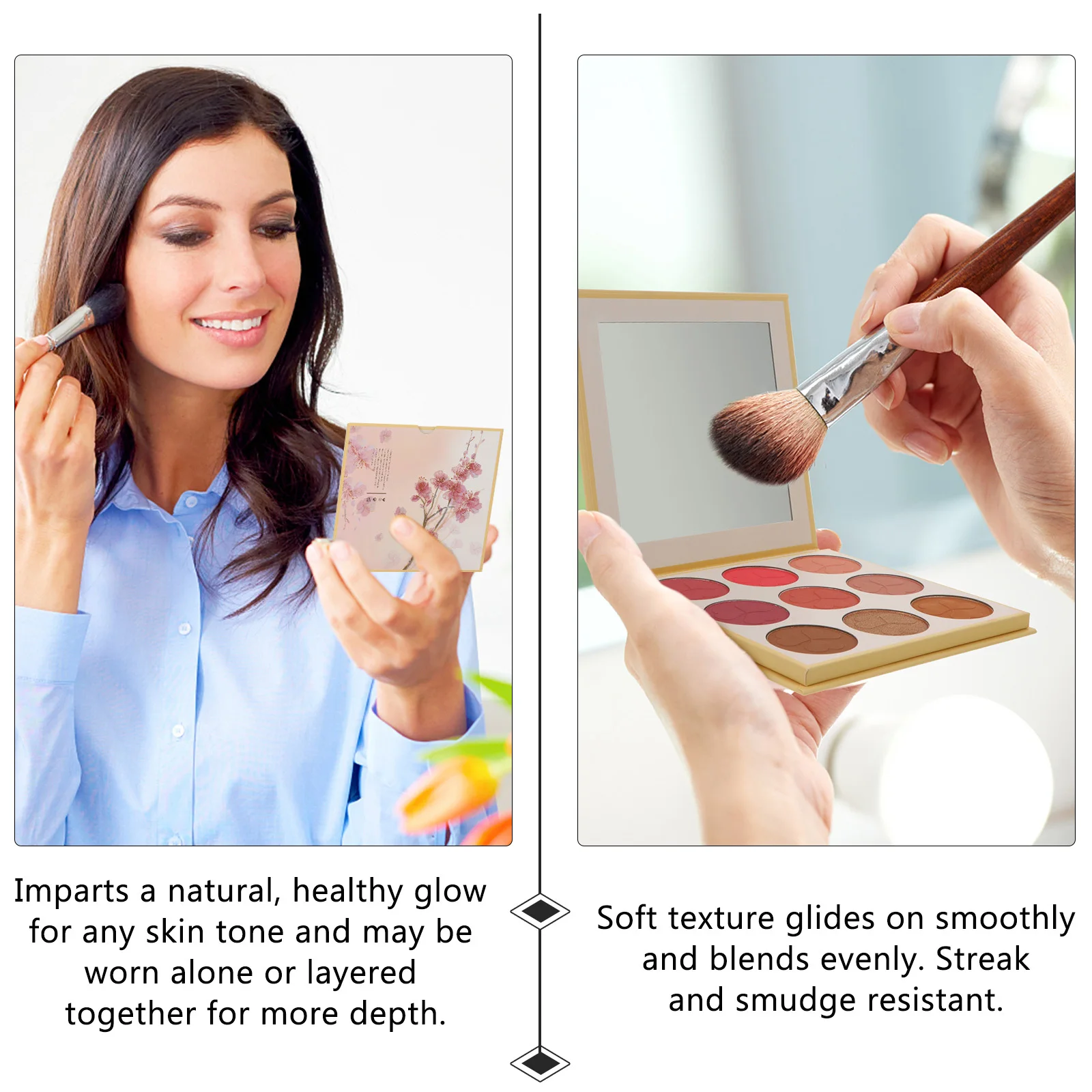 Róż do policzków Makijaż Upiększający Twarz Puder Paleta Różów Kolory Twarz Prasowany