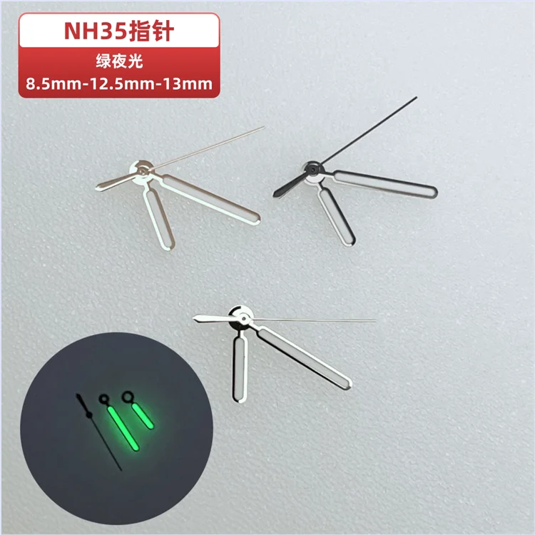 NEW NH35 Nautilus Needle Silver Gold Black Modified Watch Pointer Luminous Watch Hand For NH34 NH35 NH36 NH38 NH70 NH72 Movement image 5